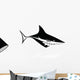 Angled Shark Vector Image Wall Decal