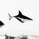 Angled Shark Vector Image Wall Decal