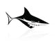 Angled Shark Vector Image Wall Decal