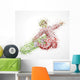 Abstract Snowboarder Wall Decal