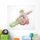 Abstract Snowboarder Wall Decal