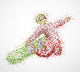 Abstract Snowboarder Wall Decal