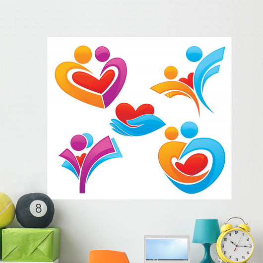 Bright Love Vector Collection Wall Stickers Wall Decal