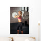 Fitness Woman Lifting Heavy Wall Decal