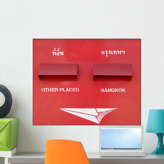 Bangkok Postbox Wall Decal