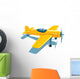 Vector Yellow Sport Airplane Wall Decal