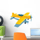 Vector Yellow Sport Airplane Wall Decal