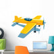 Vector Yellow Sport Airplane Wall Decal