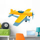 Vector Yellow Sport Airplane Wall Decal