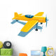 Vector Yellow Sport Airplane Wall Decal