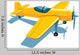 Vector Yellow Sport Airplane Wall Decal