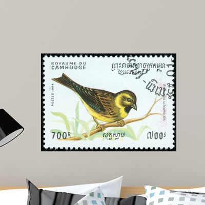 Bird Wall Decal shown on a wall