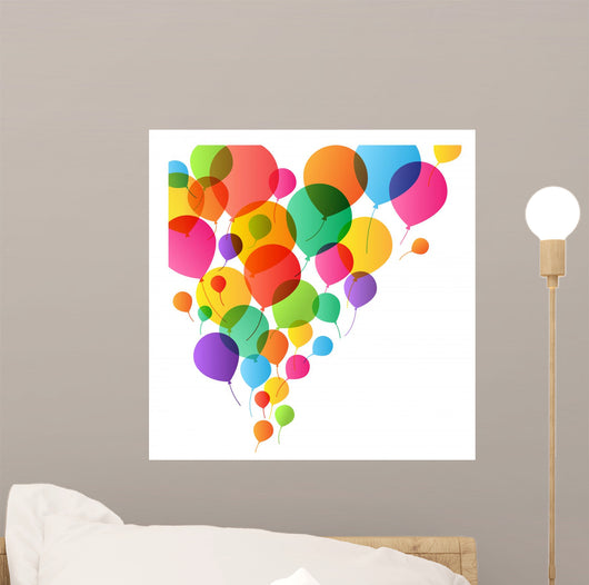 Colorful Balloons Vector Illustration Wall Decal