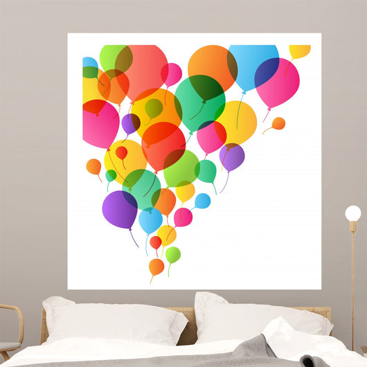 Colorful Balloons Vector Illustration Wall Decal