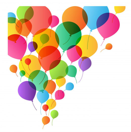 Colorful Balloons Vector Illustration Wall Decal