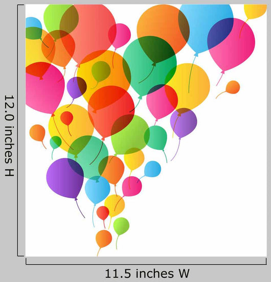Colorful Balloons Vector Illustration Wall Decal