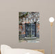 Old Wooden Door and Brick Wall Wall Decal