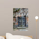 Old Wooden Door and Brick Wall Wall Decal