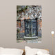 Old Wooden Door and Brick Wall Wall Decal