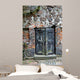 Old Wooden Door and Brick Wall Wall Decal