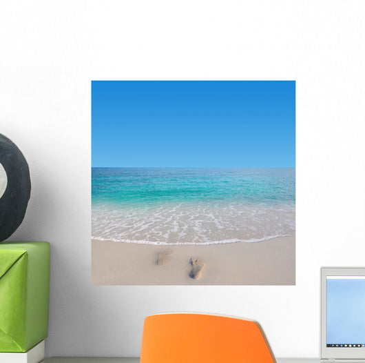 Footprint Beach with Nice Wall Decal