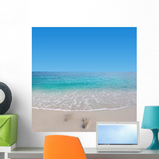 Footprint Beach with Nice Wall Decal