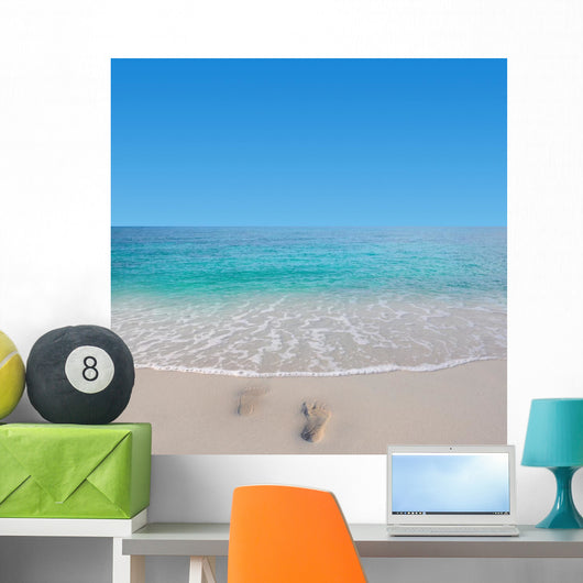 Footprint Beach with Nice Wall Decal