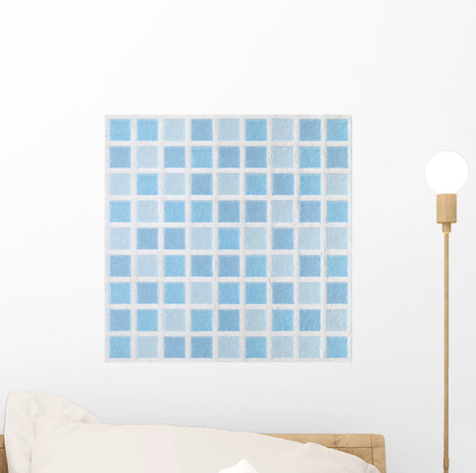 Blue Mosaic Tiles - Square Wall Decal