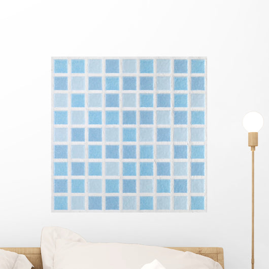 Blue Mosaic Tiles - Square Wall Decal