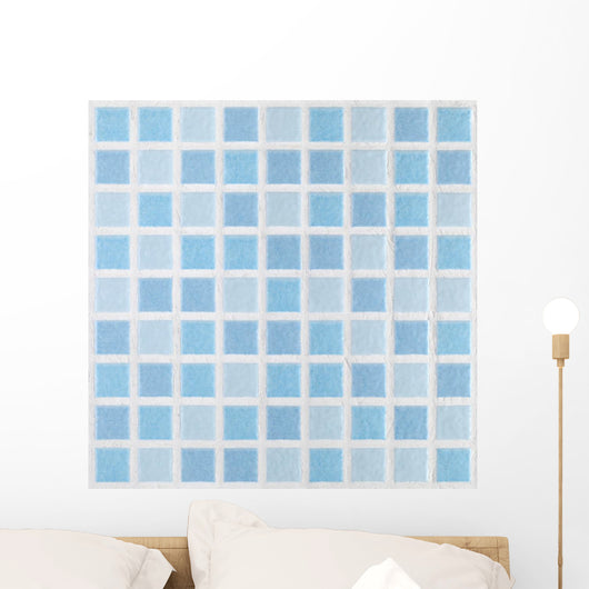 Blue Mosaic Tiles - Square Wall Decal