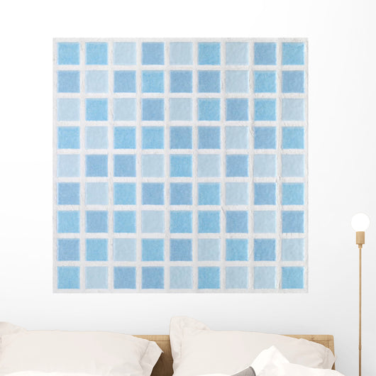 Blue Mosaic Tiles - Square Wall Decal