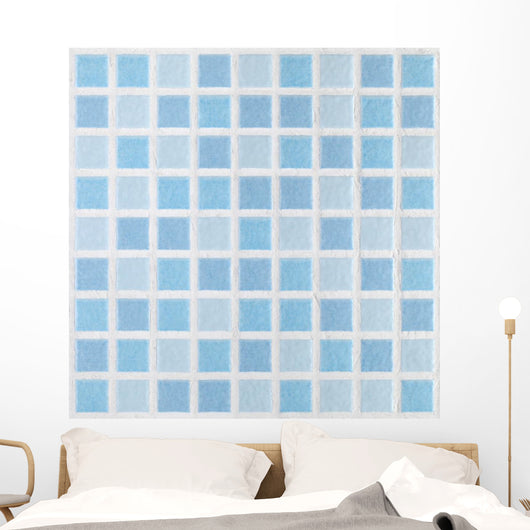 Blue Mosaic Tiles - Square Wall Decal