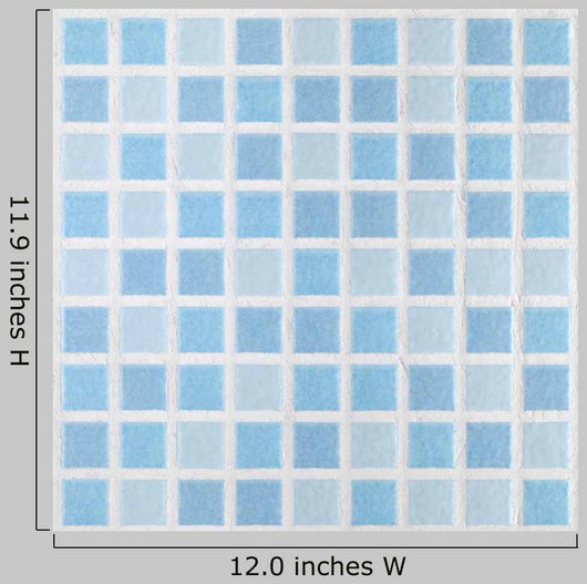 Blue Mosaic Tiles - Square Wall Decal