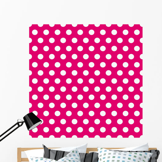Seamless Pink and White Wall Decal