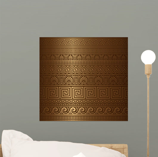 Seamless Gold Greek Elements Wall Decal