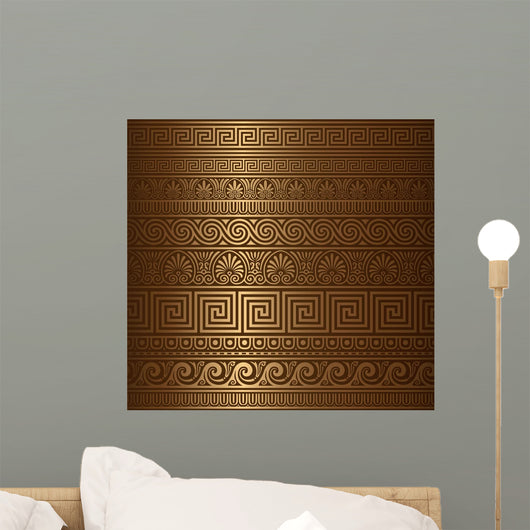 Seamless Gold Greek Elements Wall Decal