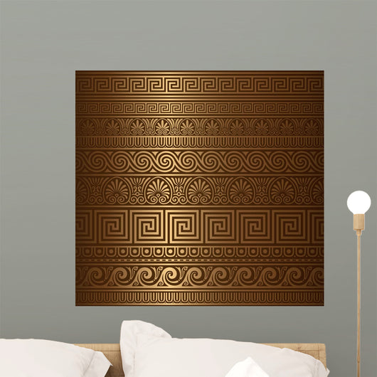 Seamless Gold Greek Elements Wall Decal