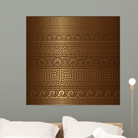 Seamless Gold Greek Elements Wall Decal