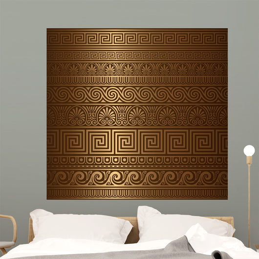 Seamless Gold Greek Elements Wall Decal