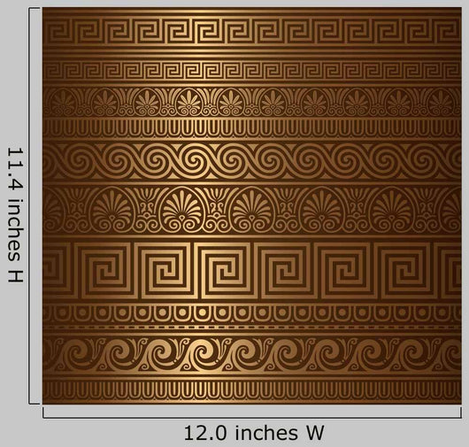 Seamless Gold Greek Elements Wall Decal