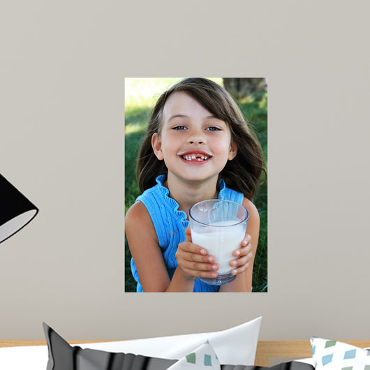 Child Drinking Milk Wall Decal