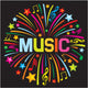 Music Firework Wall Decal