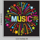 Music Firework Wall Decal