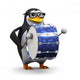 3D Penguin Glasses Plays Wall Decal
