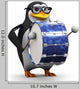 3D Penguin Glasses Plays Wall Decal
