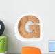 3D Wood Font Character "G" Wall Decal