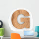 3D Wood Font Character "G" Wall Decal