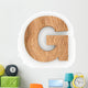 3D Wood Font Character "G" Wall Decal