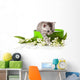 Kitten Green Gift Box Wall Decal