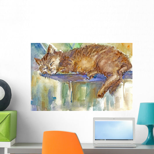 Sleeping Cat Wall Decal